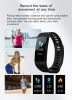 Color Screen Smart Bracelet With Heart Rate Blood Pressure Bluetooth Smart Watch Pedometer Smart Wristband  - Black