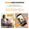 360° Light Bulb WiFi Camera Wireless Home Security Cam Waterproof IR Night Smart - Black