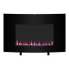 ZOKOP SF301-35 35" 1400W Cambrio Wall Hanging/Fireplace Single Color/Fake Wood/Heating Wire/Small Remote Control Black - as picture