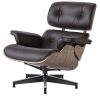 High grade vintage 8 layer leather plywood ergonomic design office chair - Dark brown