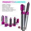 5 In 1 Hot Air Comb Aluminum Alloy Hair Straightener Automatic Perm Curling Iron Electric Hair Dryer Creative Multifunctional - Black - US