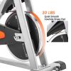 Indoor Cycling Bike Stationary, Belt Driven Smooth Exercise Bike with Oversize Soft Saddle and LCD Monitor - As Pictures