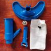 Swimming Pool and Spa Pond Fountain Vacuum Brush Cleaner Vacuum Heads Cleaning Tool Kit - Blue