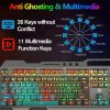 K618 Wired Gaming Keyboard and Mouse Set RGB Backlit For PC Laptop PS4 Xbox one - White