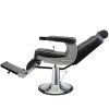 Hair Salon Chair Beauty Style 360 Degrees Rolling Swivel Heavy Duty Hydraulic Pump Adjustable Barber Chair - Black - black