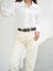 MKF Collection Elia Woven Adjustable Belt by Mia K - Grey L - Vegan Leather