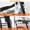 Clear Backpack Heavy Duty Transparent Book Bag Waterproof PVC Clear Backpack 5.3Gal with Reinforced Strap - Transparent
