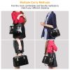 Women's Fashion Leather Handbag Lady Purses Tote Bags Shoulder Satchel Crossbody Bags - Black