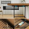 Under Desk Drawer Slide Out, Black Metal Under Desk Organizer and Storage Drawer Heavy Duty Undermount Desk Shelf for Office, Table-1 Pack - Black