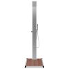 vidaXL Outdoor Shower with Tray WPC Stainless Steel - Brown