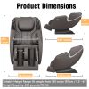 BOSSCARE Massage Chair Recliner with Zero Gravity; Full Body Airbag Massage Chair with Bluetooth Speaker; Foot Roller Brown - as Pic