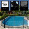 4 Feet x 12 Feet In-ground Swimming Pool Safety Fence - Black