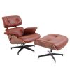 High grade vintage 8 layer leather plywood ergonomic design office chair - Light brown