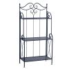 Metal Foldable 3-Tier Plant & Home DÃ©cor Display Stand Rack / Book Shelf - Black