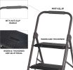 Step Ladder Folding Step Stool 3 Step Ladder with Wide Anti-Slip Pedal - HM1005