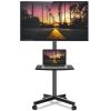 Modern Rolling TV Stand Mobile TV Cart for 23 to 55 inch Flat TVs; Black - Black - Metal