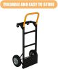 Bosonshop Convertible Hand Truck Dual Purpose 2 Wheel Dolly and 4 Wheel Push Cart with Swivel Wheels 330 Lbs - KM3647