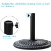 Patio Umbrella Base 18" Outdoor Umbrella Stand Base Market Umbrella Holder for Deck;  Lawn;  Garden;  Pool - Black