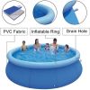 12ft X 30in Inflatable Swimming Pool Above Ground Included Pump - blue