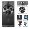 Humidifier and Misting Fan with Remote Control; 3 Speed Settings; with 2.5L Water Tank; with Automatic Shut-off Timer; Indoors; Black - as Pic