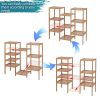 100% Bamboo High-Grade Plant Shelf Multi - Functional 9-Layer Shelf Flower Pot Shelf Display Shelf 96 * 90 * 33cm Natural YF - Natural