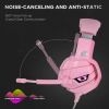 K5 Pink Gaming Headset for PS4 Xbox One PC Laptop with Noise Cancelling Mic - Pink