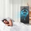 Humidifier and Misting Fan with Remote Control; 3 Speed Settings; with 2.5L Water Tank; with Automatic Shut-off Timer; Indoors; Black - as Pic