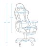 Gaming Chair, Gaming Chair with Footrest, Ergonomic Desk Chair, Adjustable PC Gamer Chair for Adults XH - Black & White