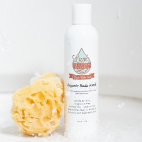 Organic Unscented Body Wash & Sea Sponge Bundle (for eczema and sensitive skin)