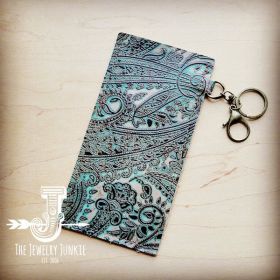 Embossed Leather Sunglasses Case