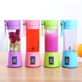 Portable 6 Blender,Personal Size Blender Juicer Cup,Smoothies and Shakes Blender,Handheld Fruit Machine,Blender Mixer Home (Color: Blue)