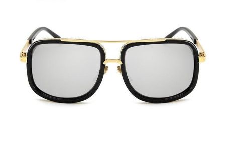 Flat Top Hot Square Sunglasses Men Women Luxury Brand Design Couple Lady Celebrity Brad Pitt Sun Glasses Super star Eyewear (Style: 6)