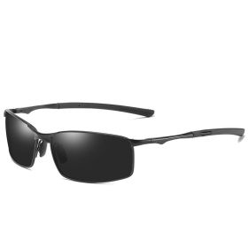 Polarized Sunglasses Driving Glasses Color Changing Glasses Night Vision Goggles (Color: Black frame black and gray sheet)