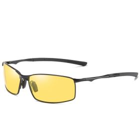 Polarized Sunglasses Driving Glasses Color Changing Glasses Night Vision Goggles (Color: Black frame night vision film)