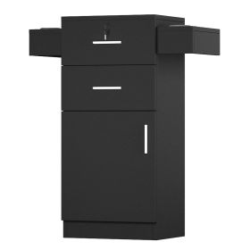 Barbershop Salon Locker / Hair Dryer Rack Drawer with Lock YF (Color: Black)