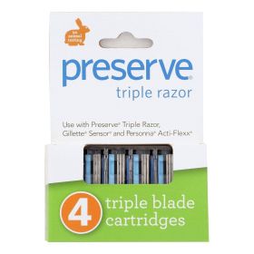 Preserve Triple Blade Refills - Case of 6 - 4 Packs (SKU: 826578)